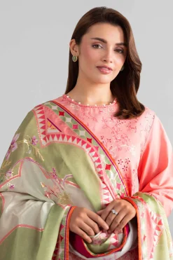 3 Piece - Digital Printed Embroidered Suit - 42601923