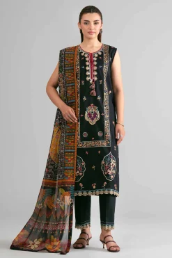 3 Piece - Digital Printed Embroidered Suit - 42601712