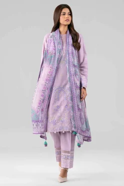 3 Piece - Digital Printed Embroidered Suit - 42601775