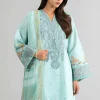 2 Piece - Digital Printed Embroidered Suit - 42601587