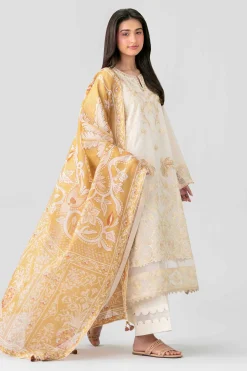 3 Piece - Digital Printed Embroidered Suit - 42601706