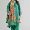 2 Piece - Digital Printed Embroidered Suit - 42601592