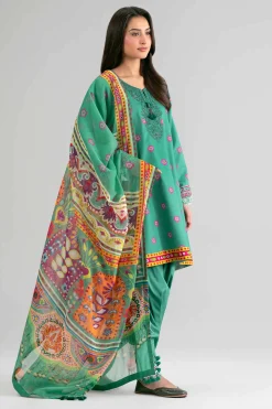 2 Piece - Digital Printed Embroidered Suit - 42601592