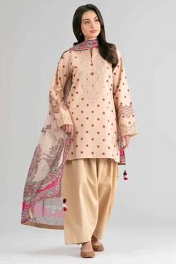 2 Piece - Digital Printed Embroidered Suit - 42601590