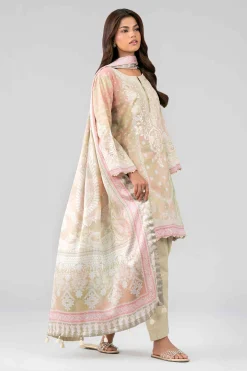 3 Piece - Digital Printed Embroidered Suit - 42601803