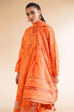 3 Piece - Digital Printed Jacquard Embroidered Suit - 42501304