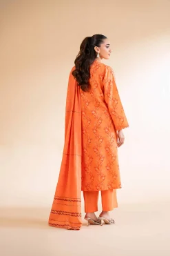 3 Piece - Digital Printed Jacquard Embroidered Suit - 42501304