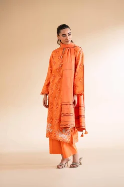 3 Piece - Digital Printed Jacquard Embroidered Suit - 42501304
