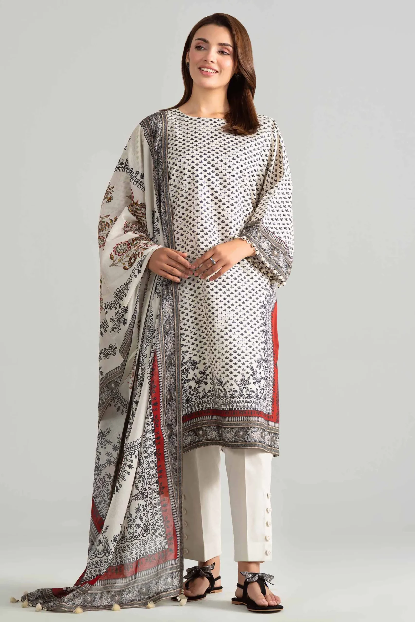 3 Piece - Digital Printed Suit - 42601849