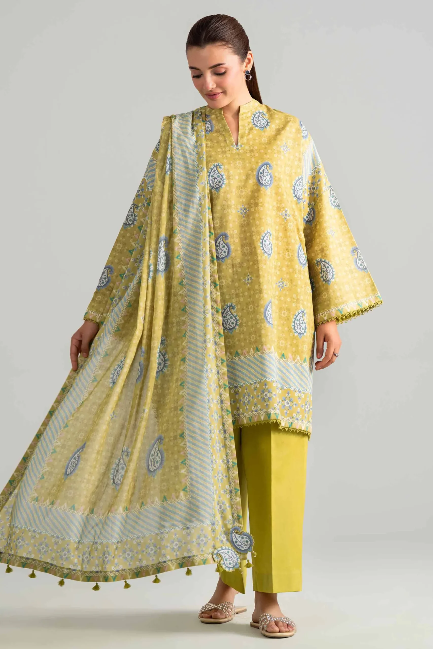 3 Piece - Digital Printed Suit - 42601852