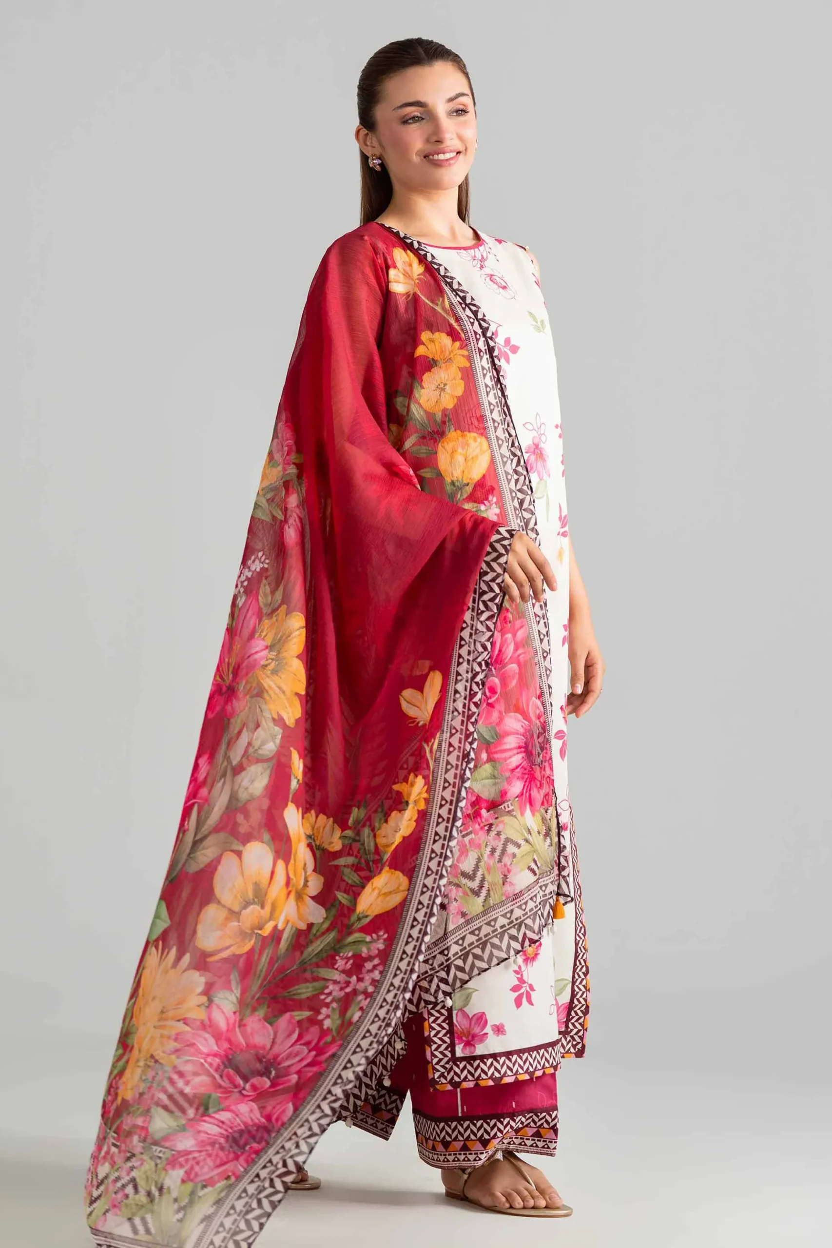 3 Piece - Digital Printed Suit - 42601908