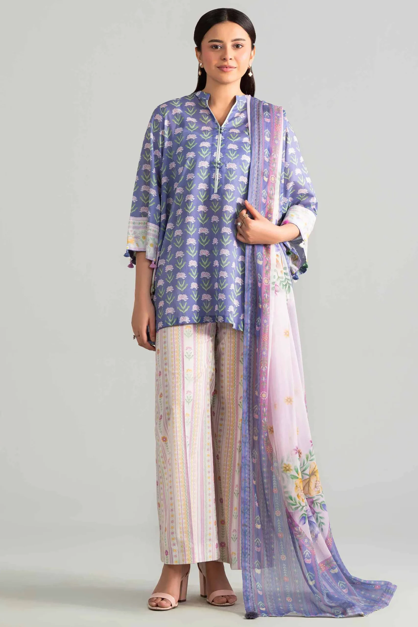 3 Piece - Digital Printed Suit - 42601898