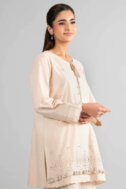 1 Piece - Dyed Embroidered Loose Fabric - 42602504