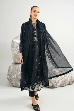 3 Piece - Dyed Printed Embroidered Suit - 42502027