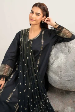 3 Piece - Dyed Printed Embroidered Suit - 42502025
