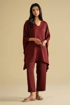 2 Piece - Embroidered Loungewear - KLS26-09