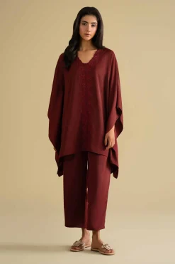 2 Piece - Embroidered Loungewear - KLS26-09