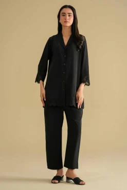 2 Piece - Embroidered Loungewear - KLS26-08