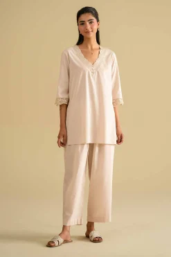 2 Piece - Embroidered Loungewear - KLS26-07