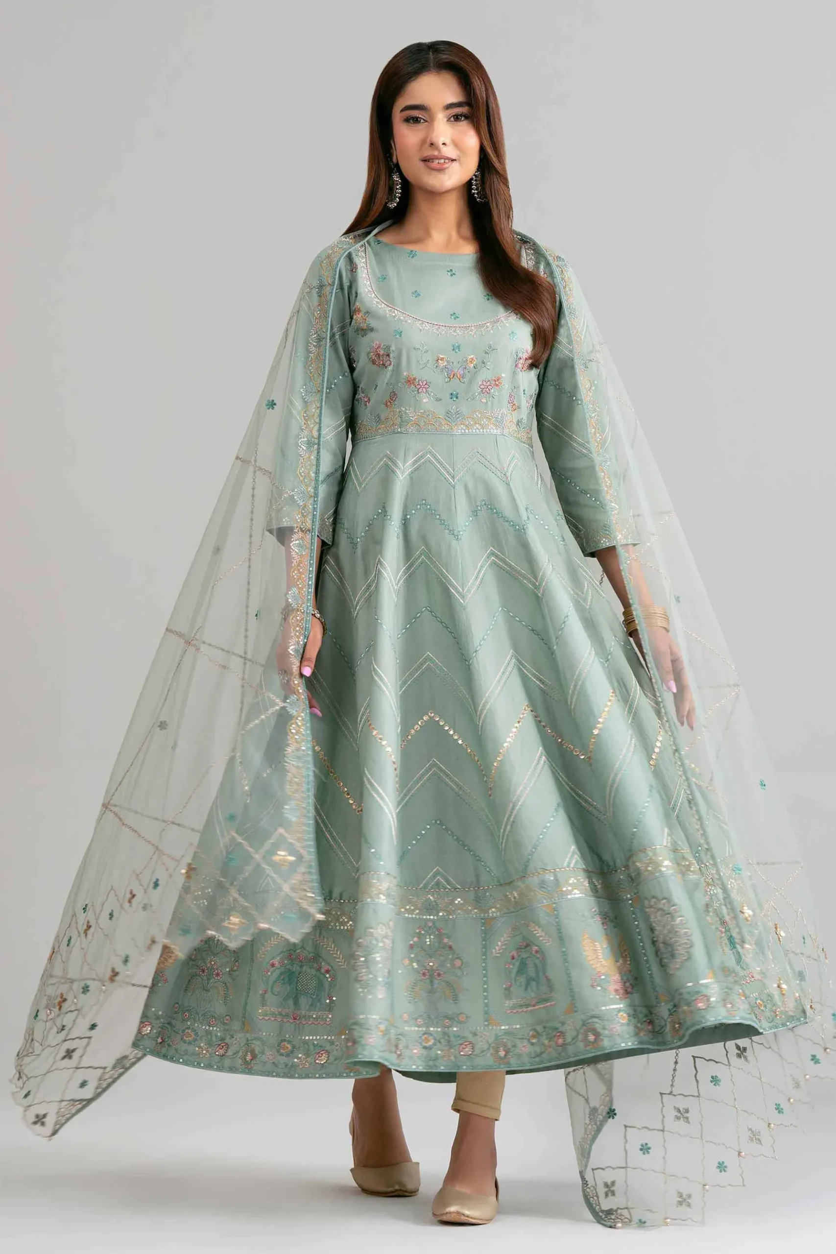 2 Piece - Embroidered Suit - 42619954