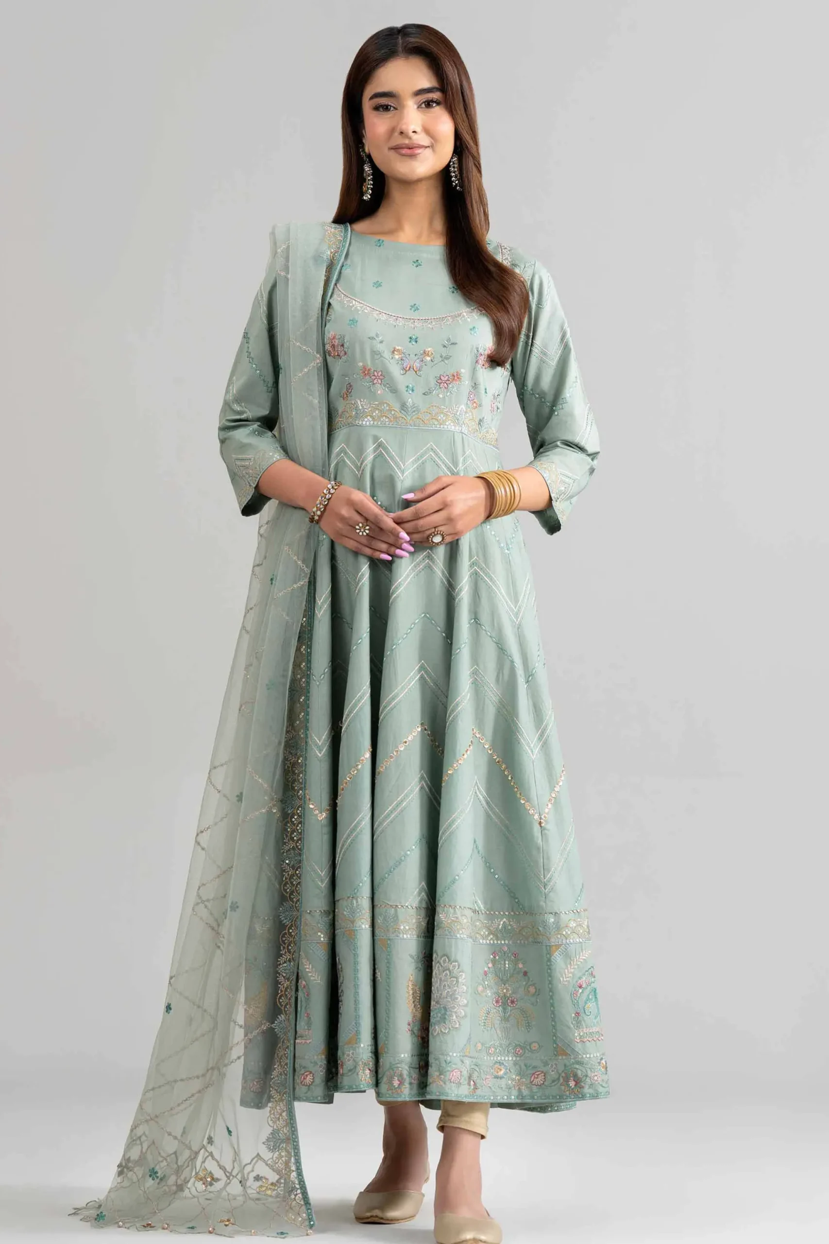 2 Piece - Embroidered Suit - 42619954