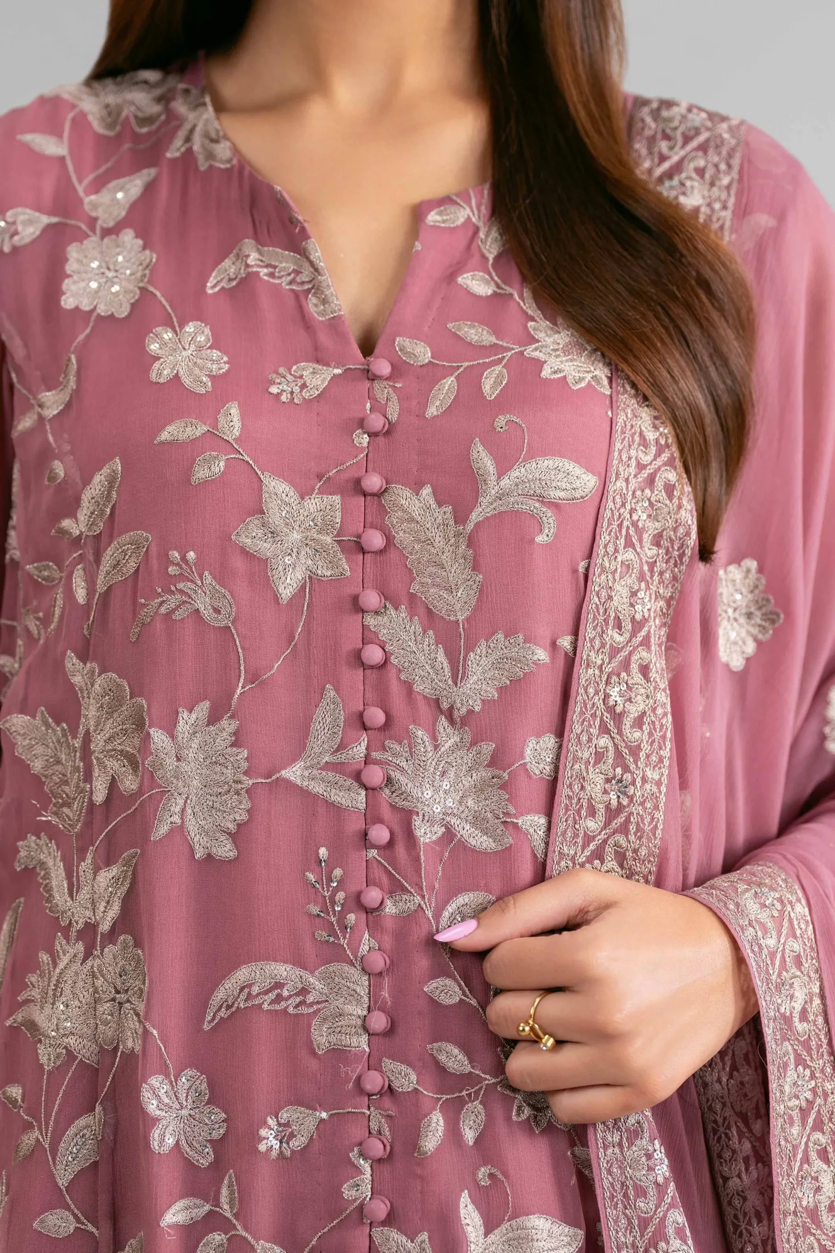 3 Piece - Embroidered Suit - 42619942