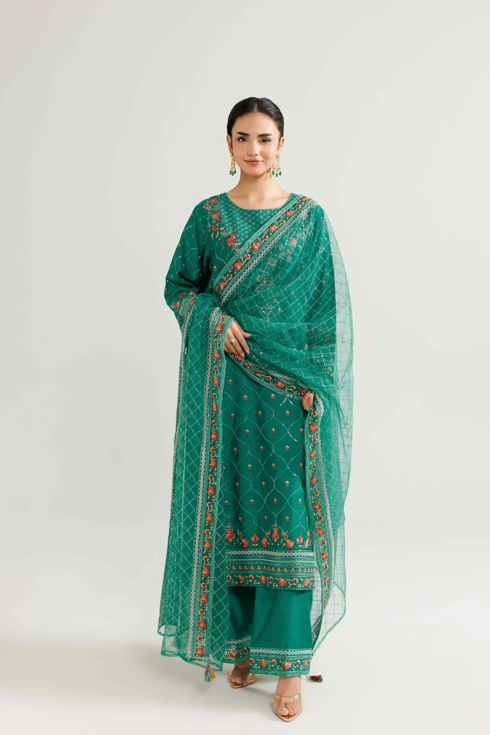 3 Piece - Embroidered Suit - 42519545