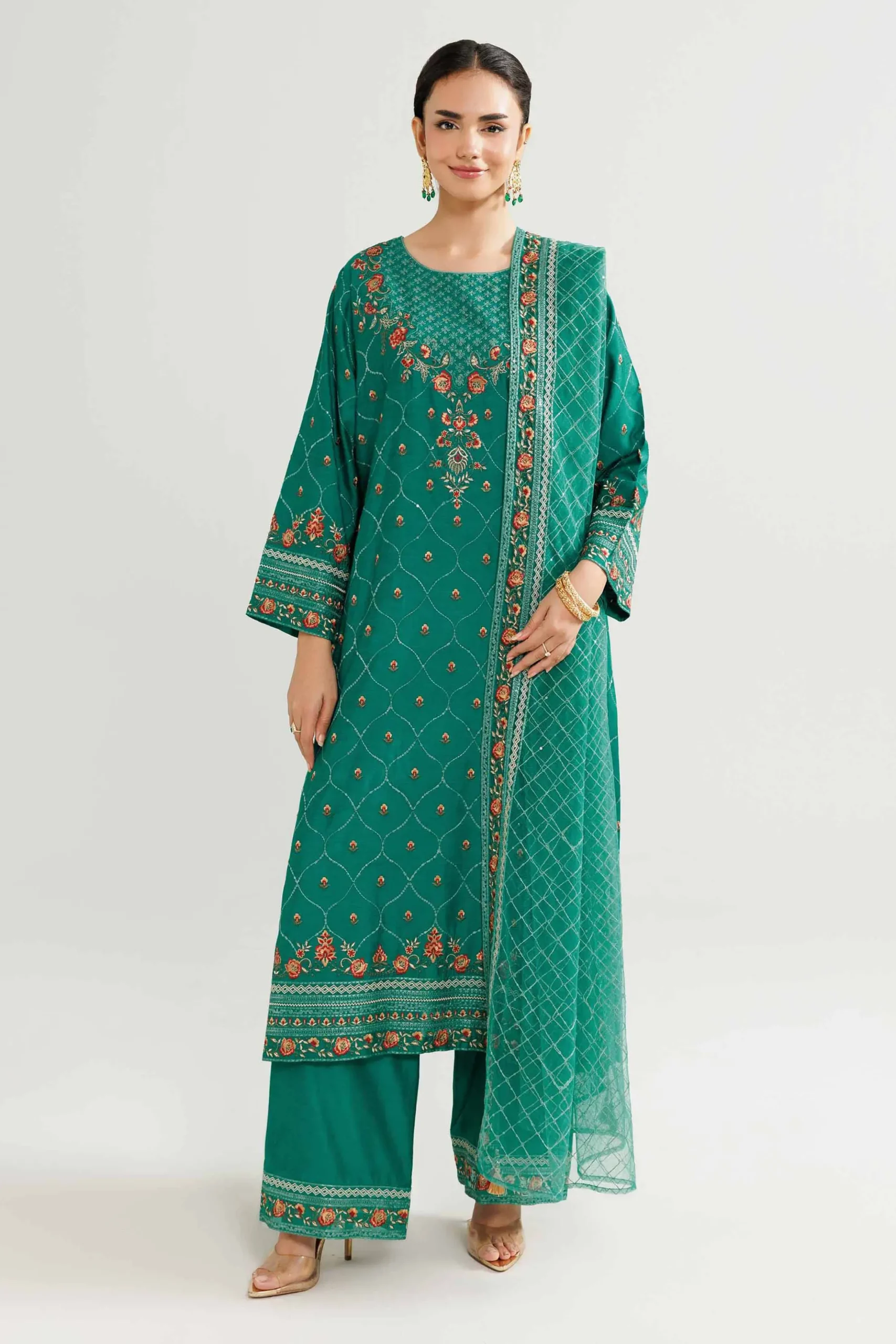 3 Piece - Embroidered Suit - 42519545