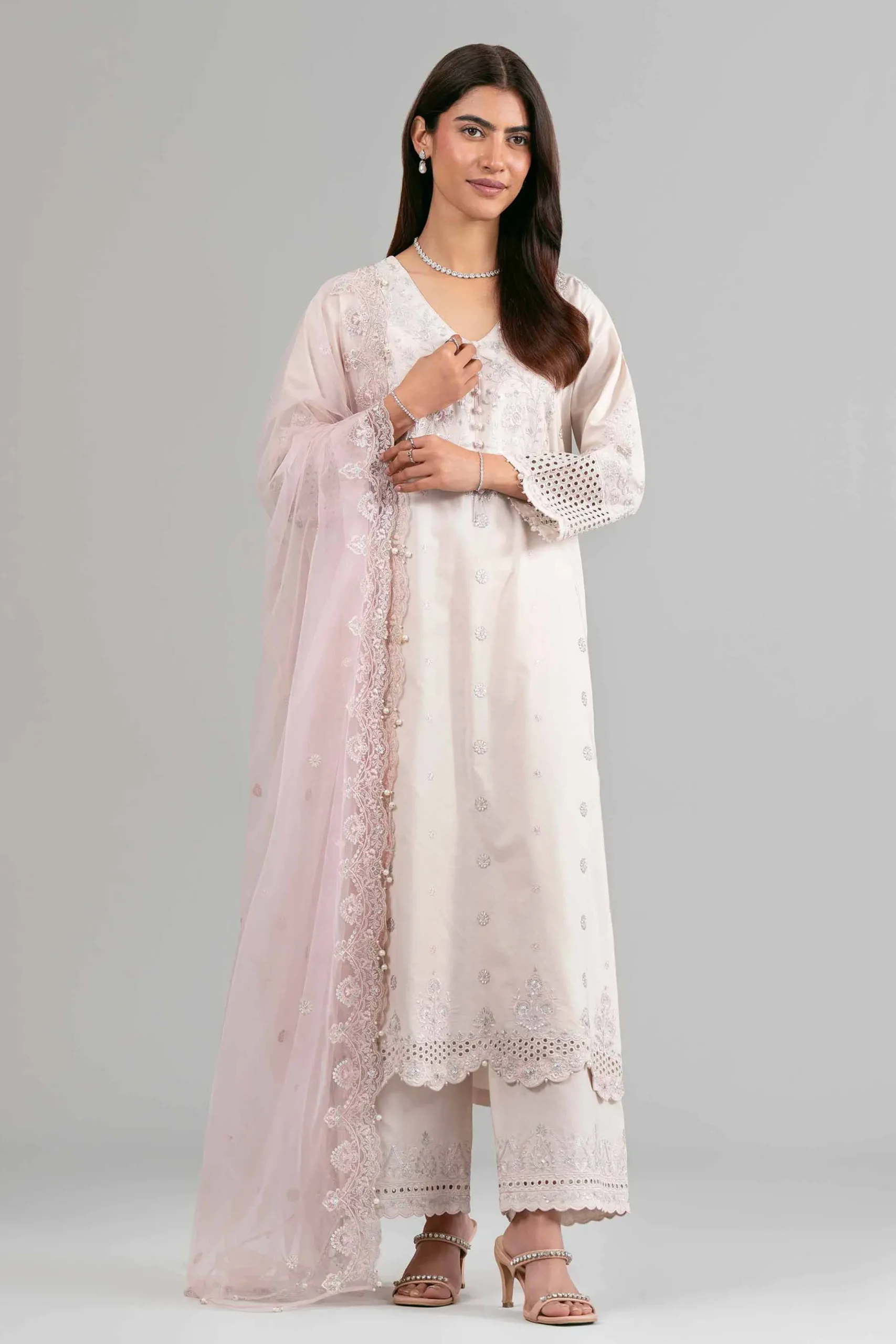 3 Piece - Embroidered Suit - 42619951