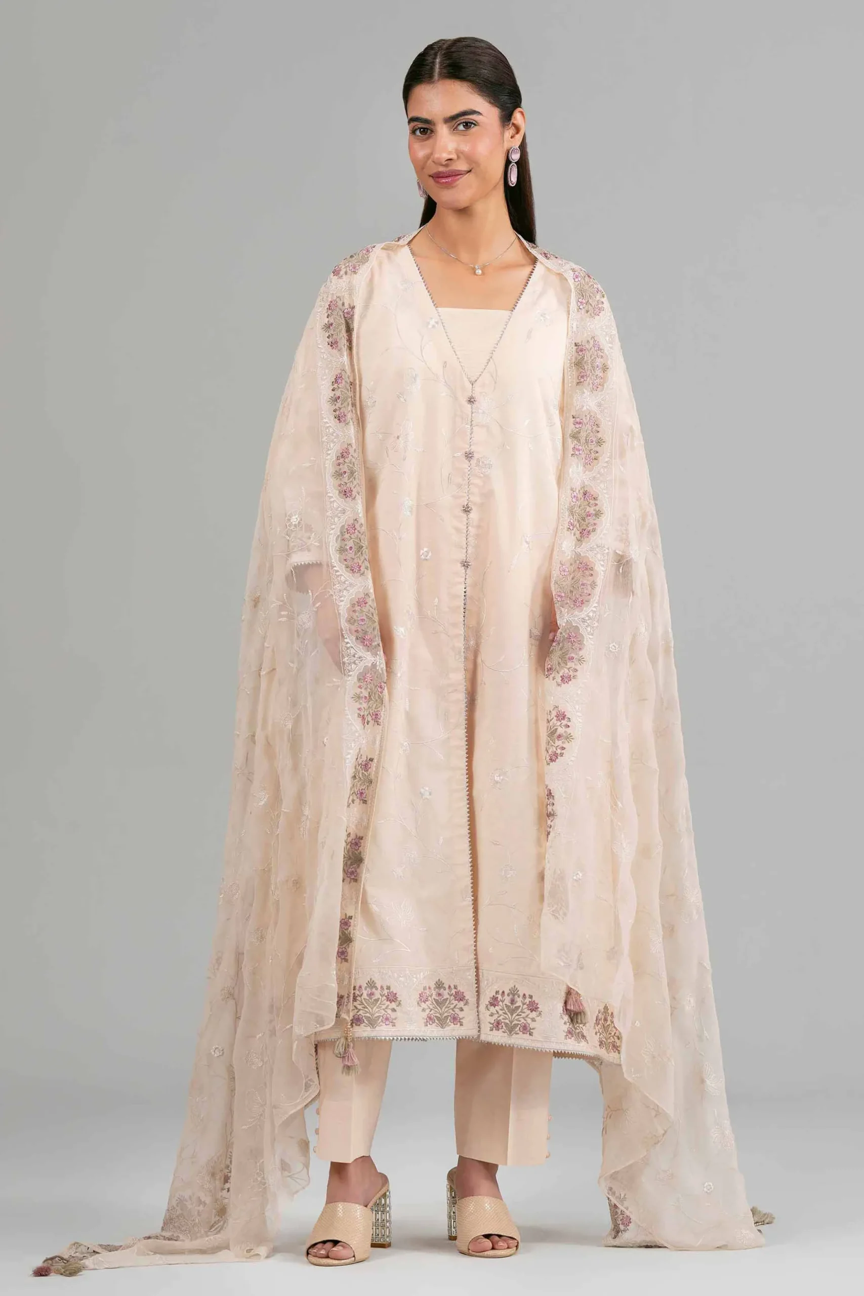 3 Piece - Embroidered Suit - 42619940
