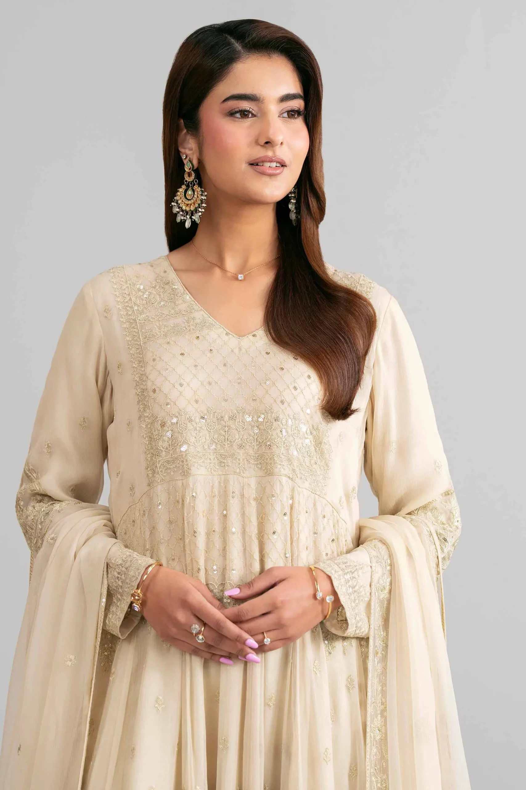 3 Piece - Embroidered Suit - 42619944