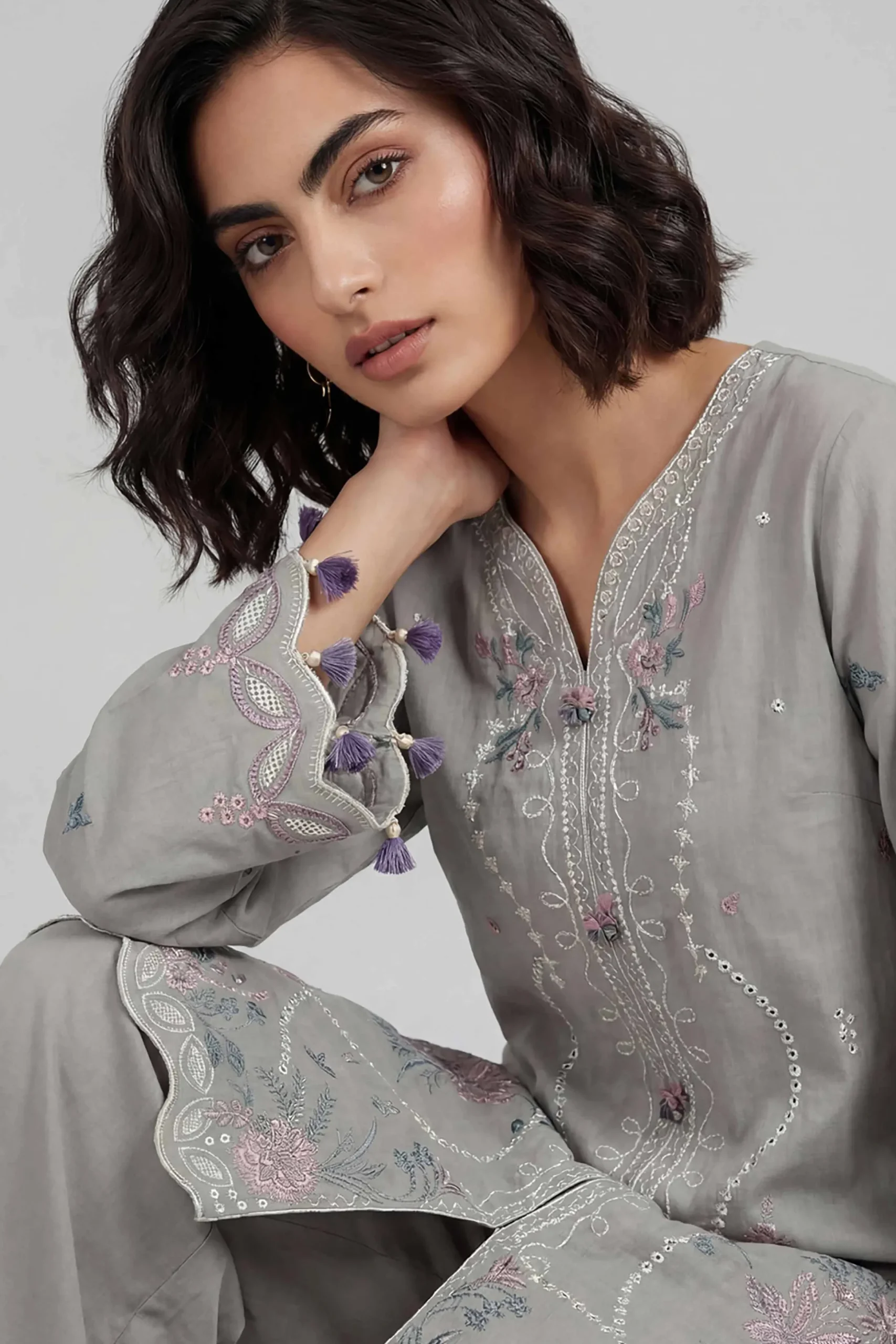2 Piece - Embroidered Suit - 42601641