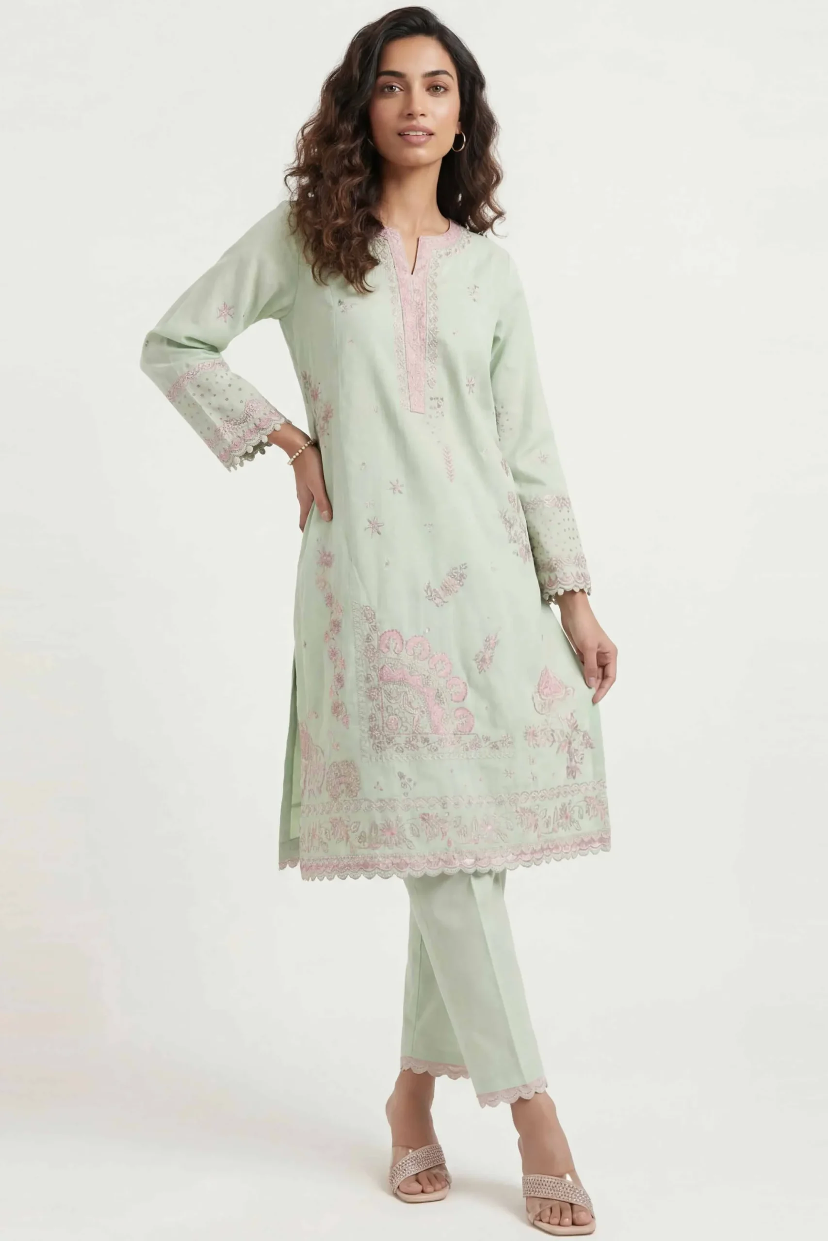 2 Piece - Embroidered Suit - 42601432
