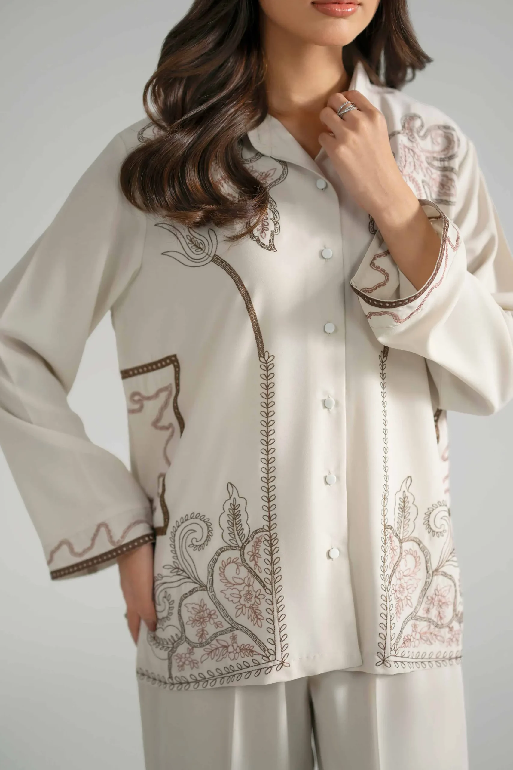 2 Piece - Embroidered Suit - AS26-26