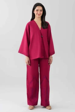 2 Piece - Embroidered Suit - AS26-69