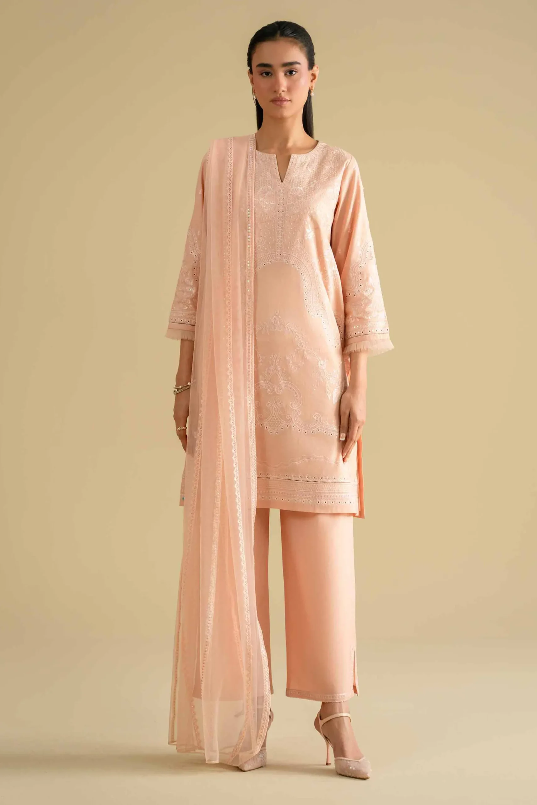 3 Piece - Embroidered Suit - KFE26-90