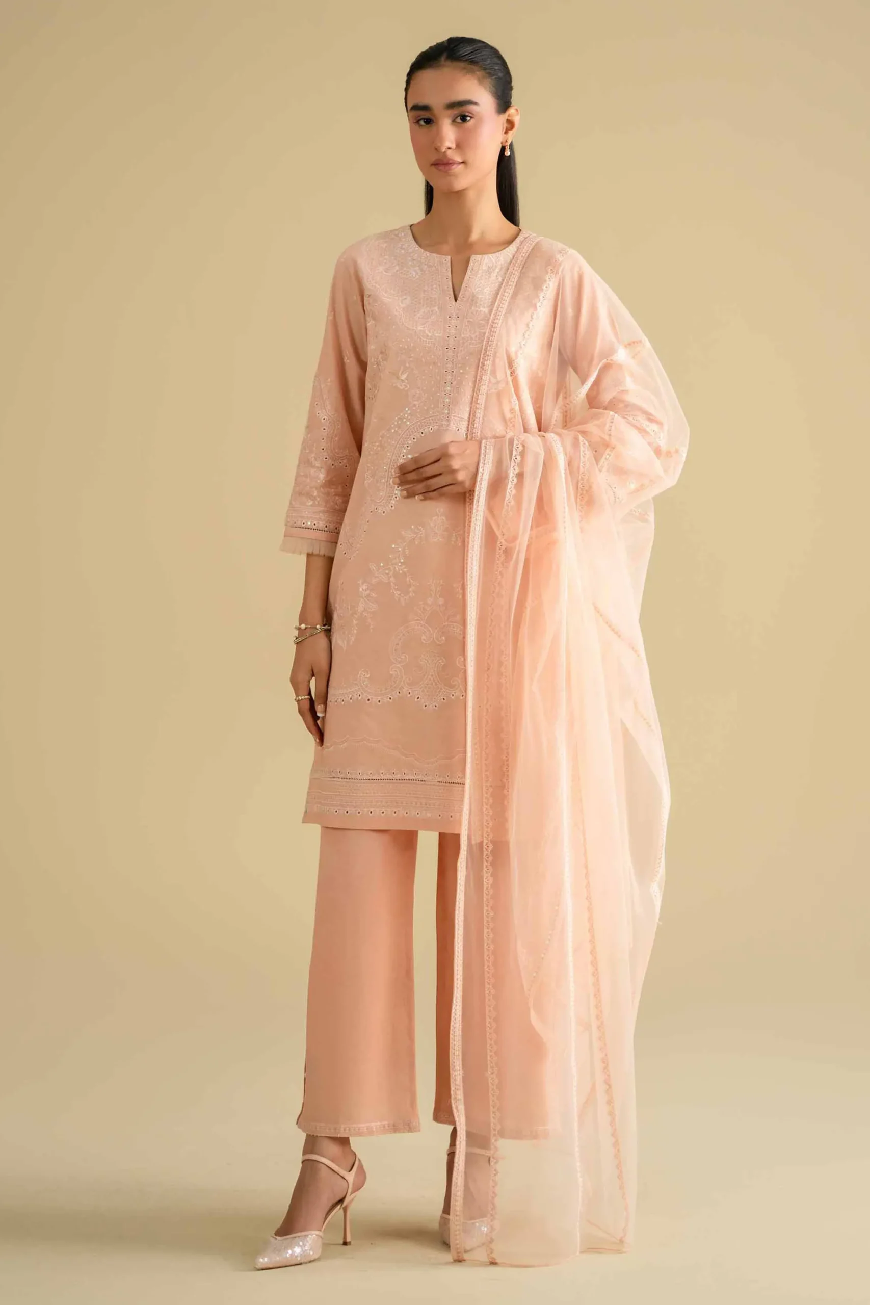 3 Piece - Embroidered Suit - KFE26-90