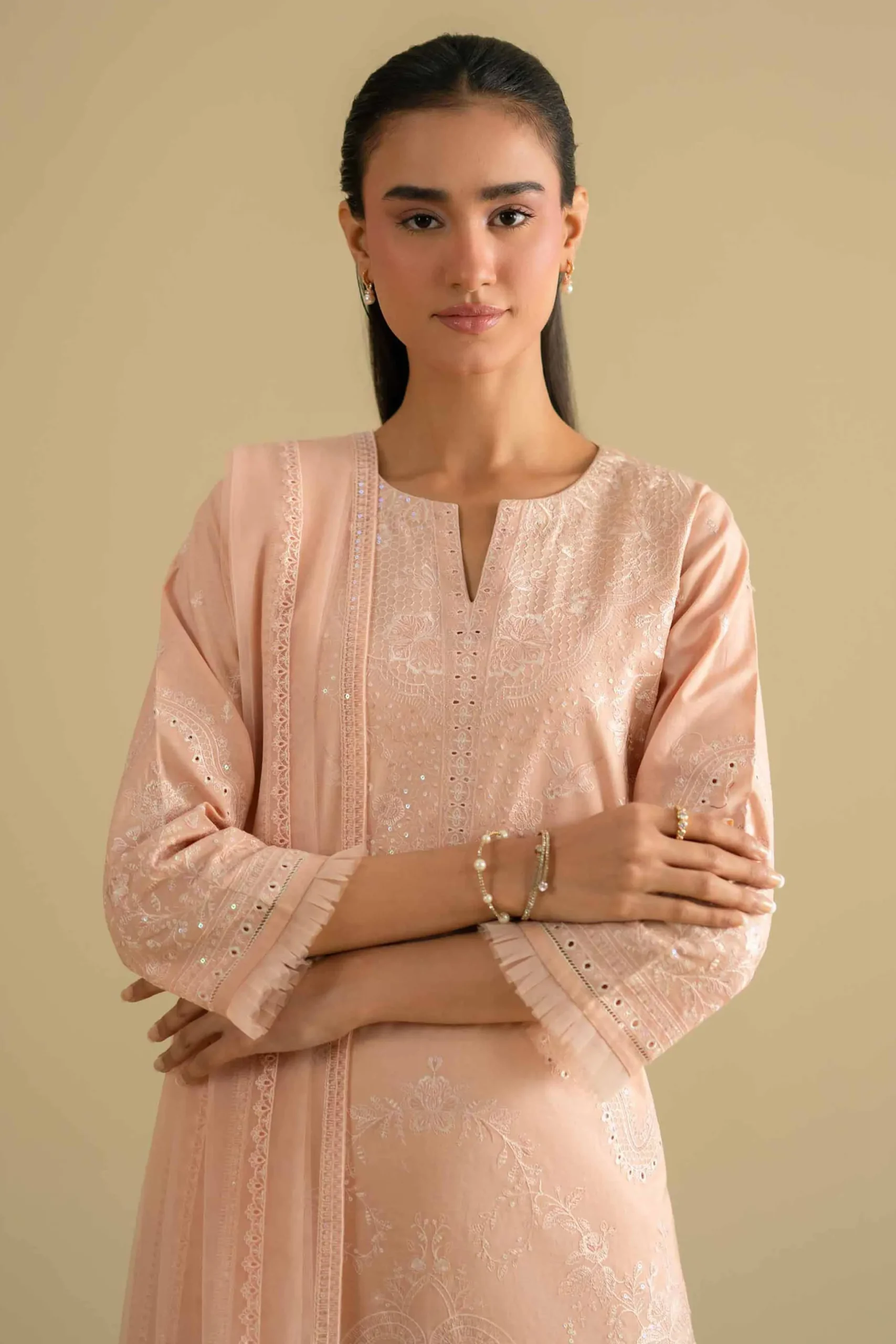 3 Piece - Embroidered Suit - KFE26-90
