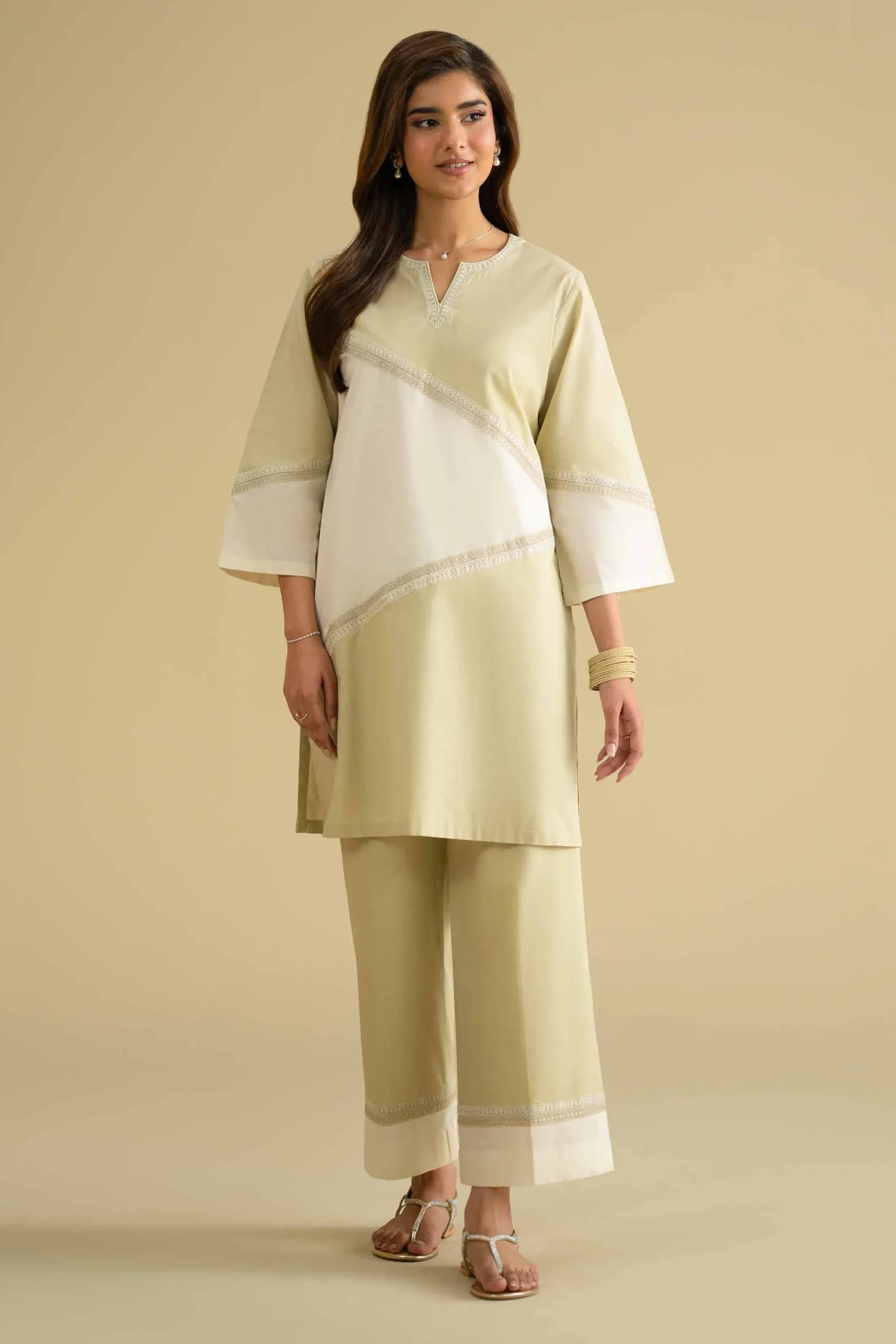 2 Piece - Embroidered Suit - KFE26-48
