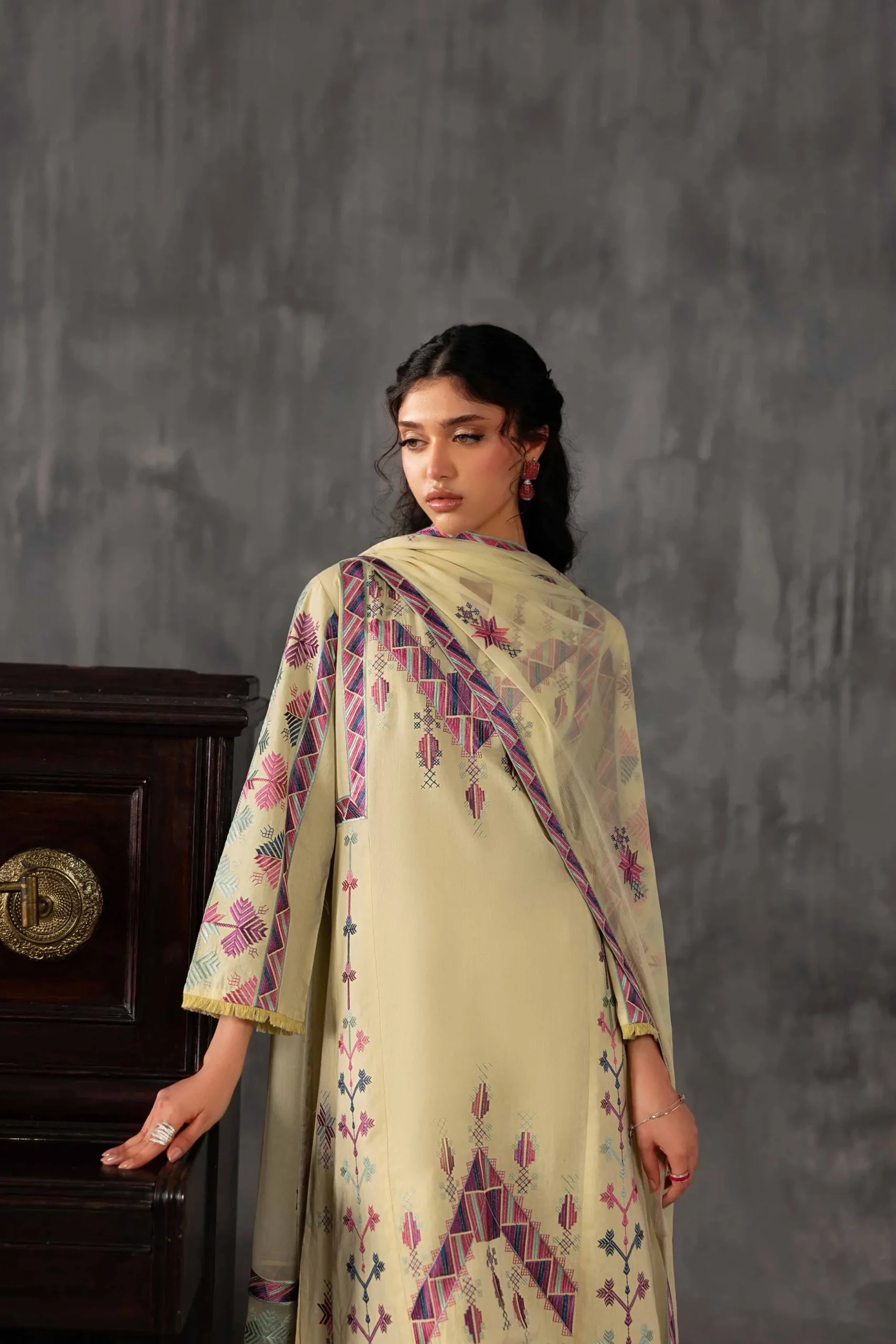 3 Piece - Embroidered Suit - KFE26-94
