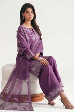 3 Piece - Embroidered Suit - KFE26-181