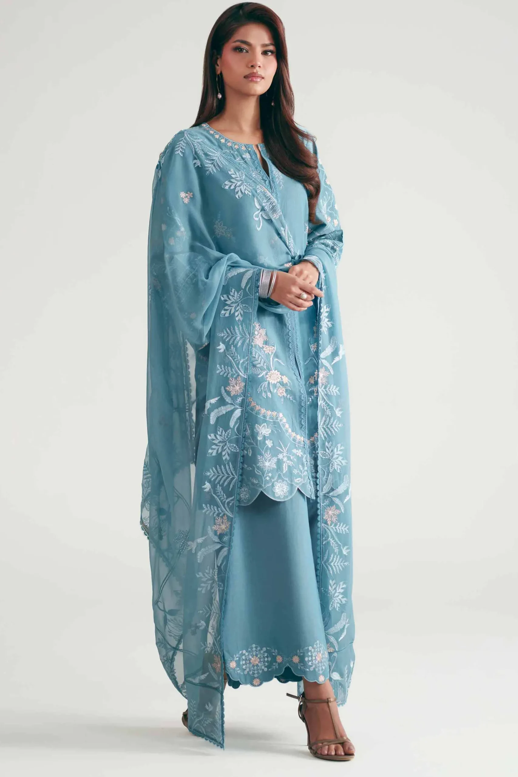 3 Piece - Embroidered Suit - KFE26-218