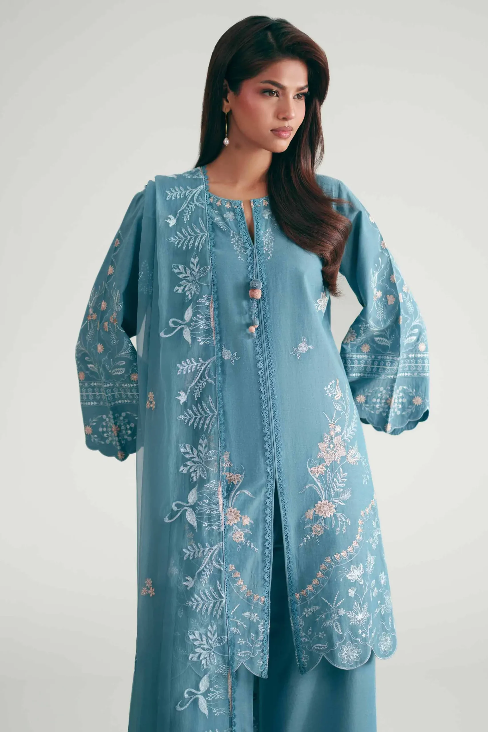 3 Piece - Embroidered Suit - KFE26-218