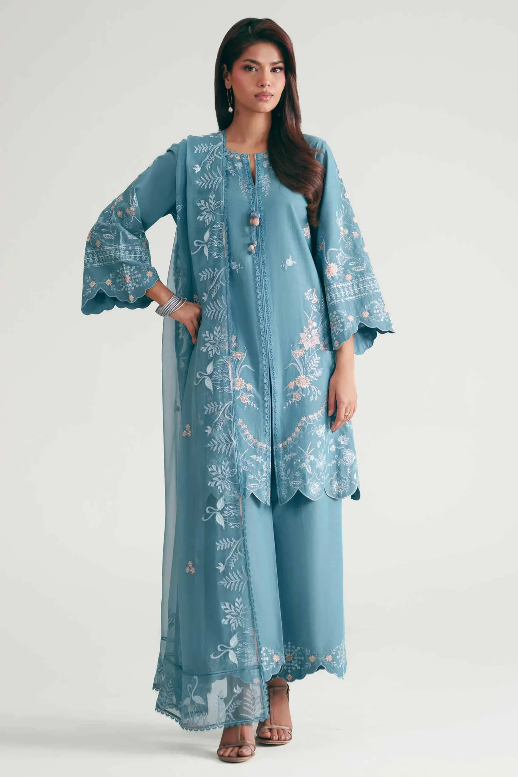 3 Piece - Embroidered Suit - KFE26-218