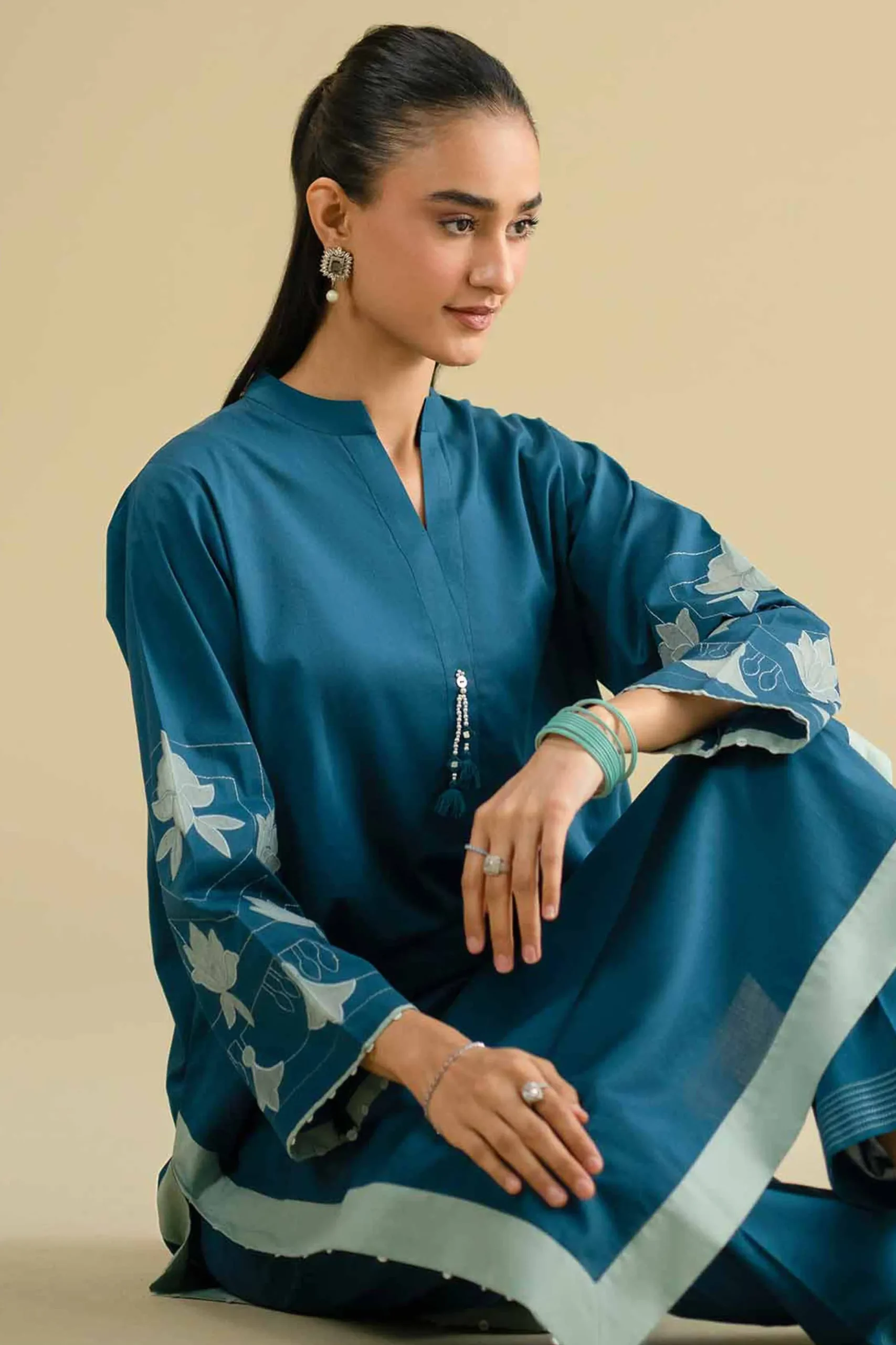 2 Piece - Embroidered Suit - KFE26-45