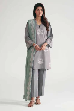 3 Piece - Embroidered Suit - KFE26-222