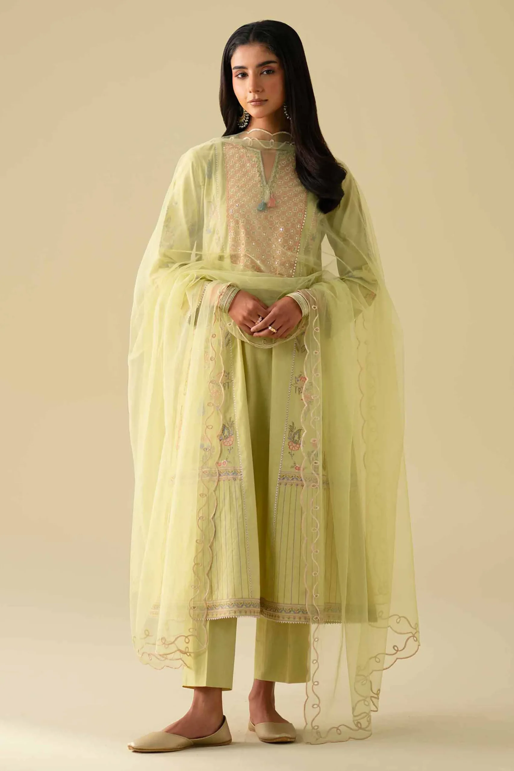 3 Piece - Embroidered Suit - KFE26-98