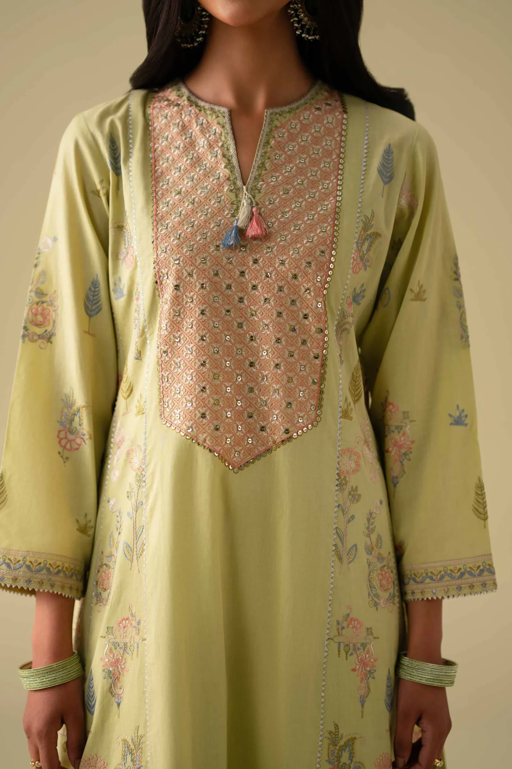 3 Piece - Embroidered Suit - KFE26-98