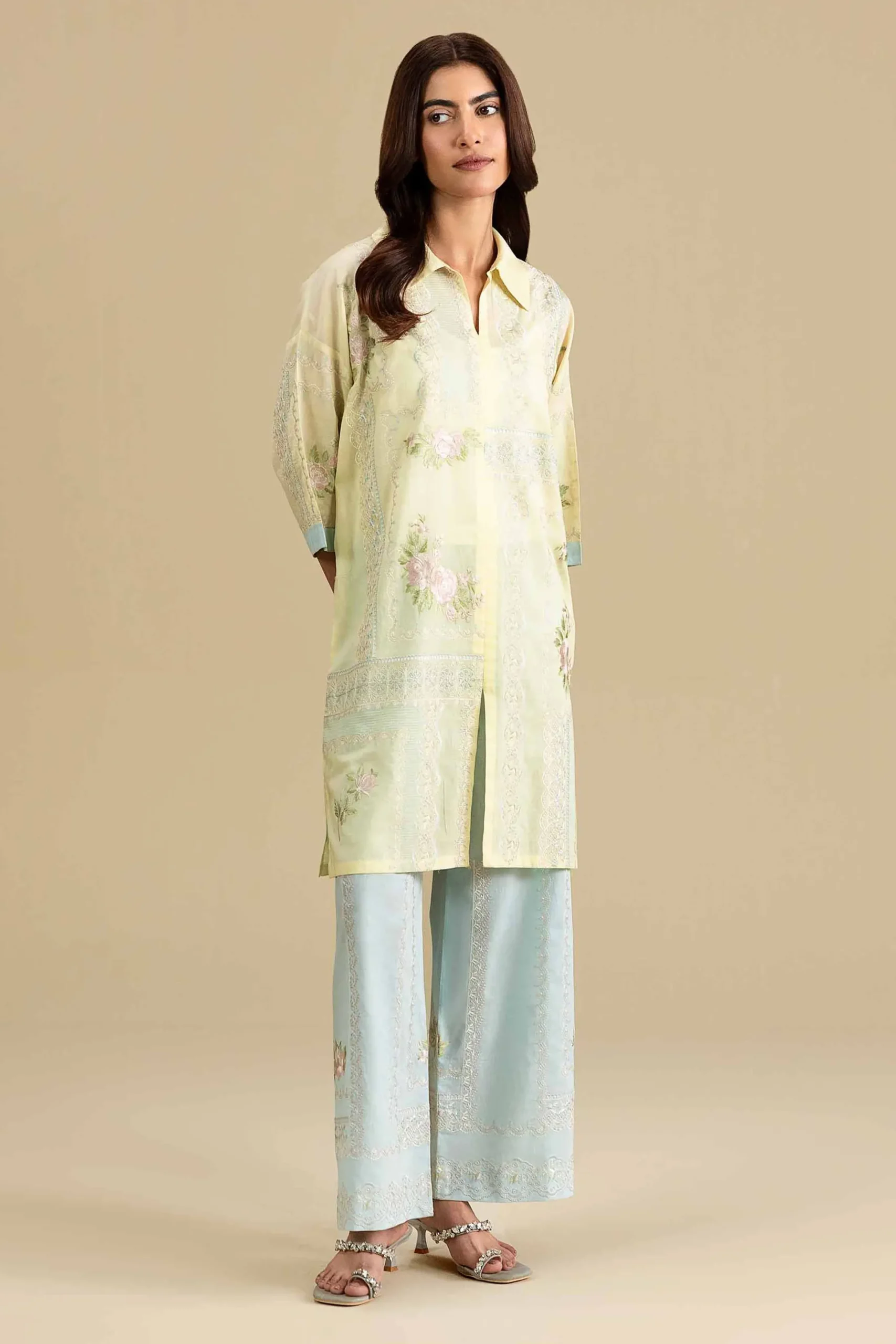 2 Piece - Embroidered Suit - KFE26-33