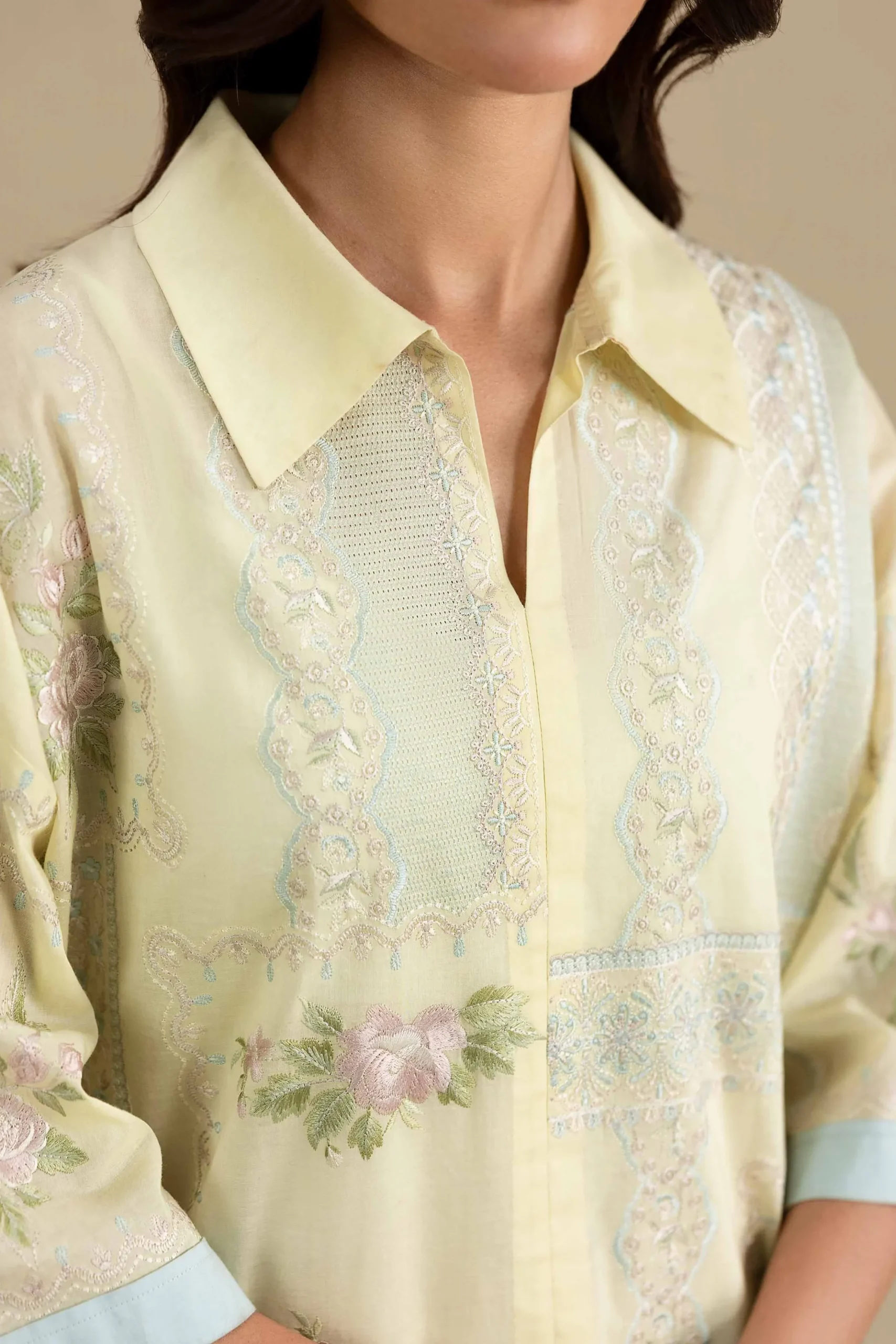 2 Piece - Embroidered Suit - KFE26-33